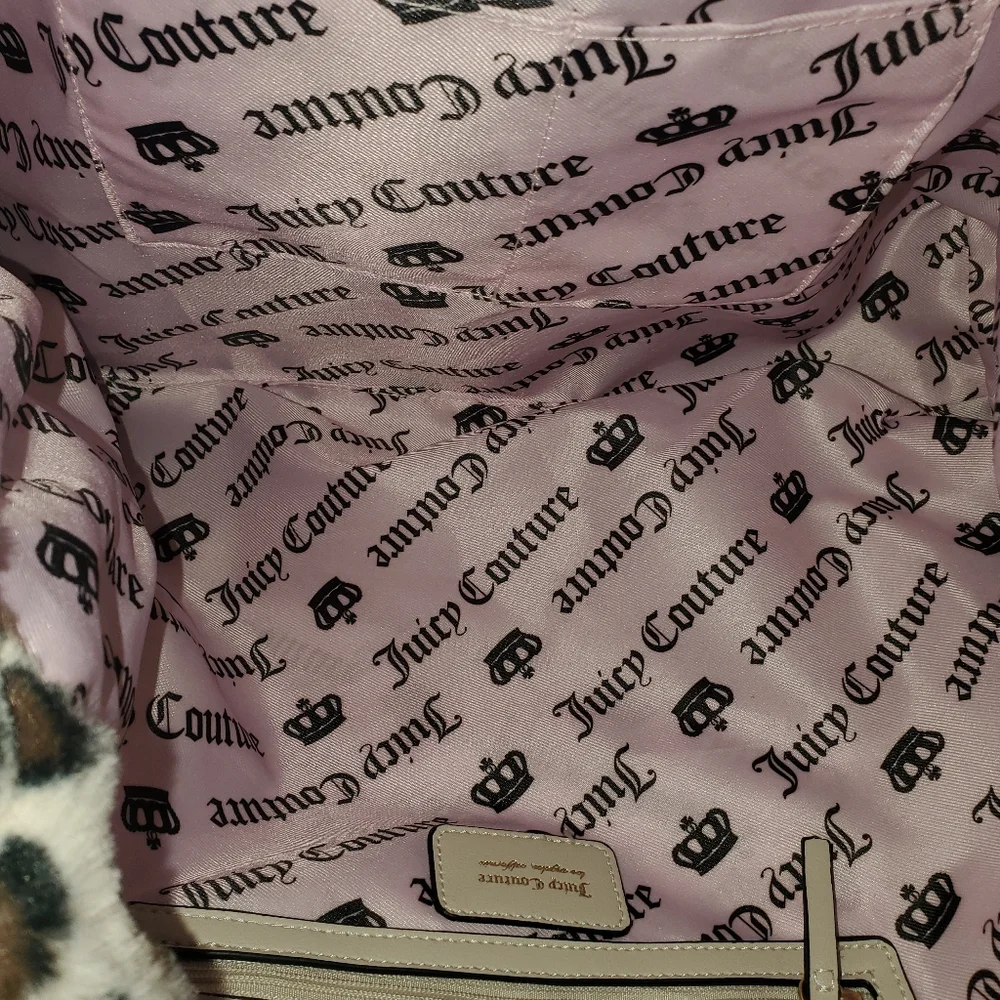 Juicy Couture Leopard Print Fur Tote Bag - Picture 3 of 3